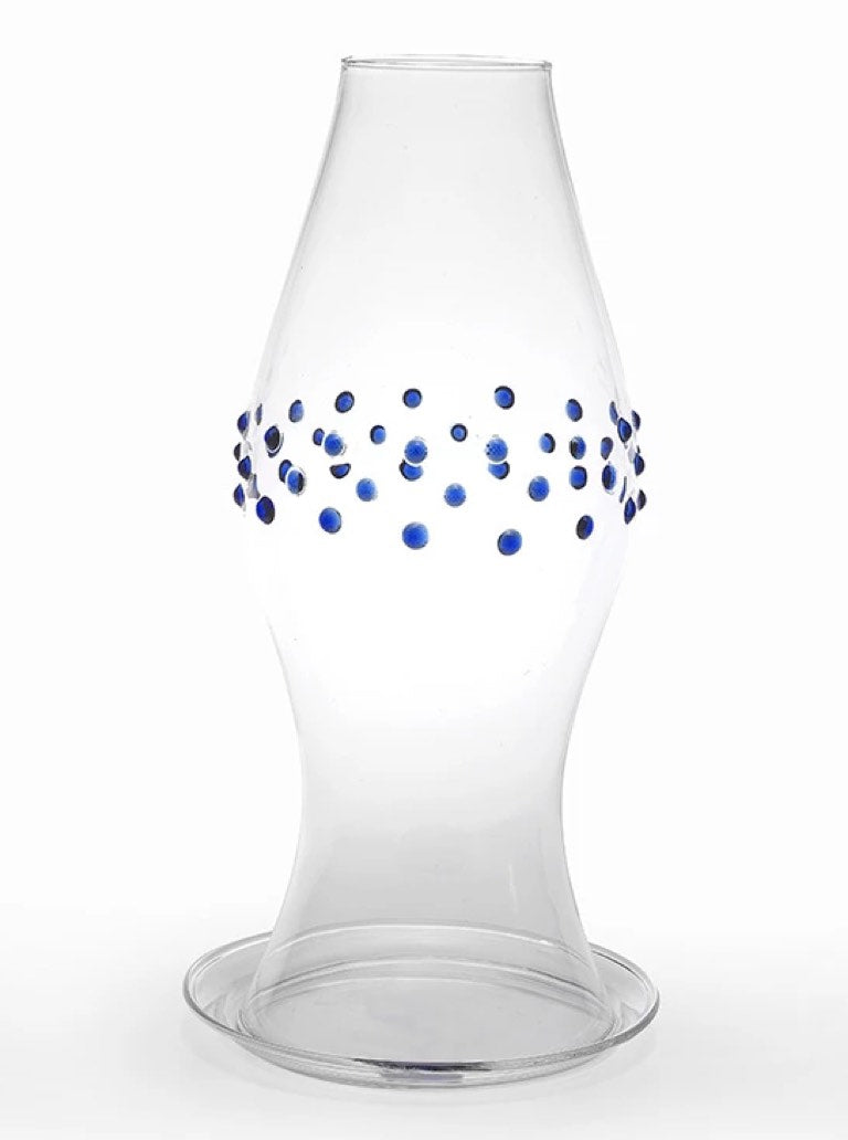 Zafferano America Hurricane Large Glassware Lighting Gallery Blue Dots  