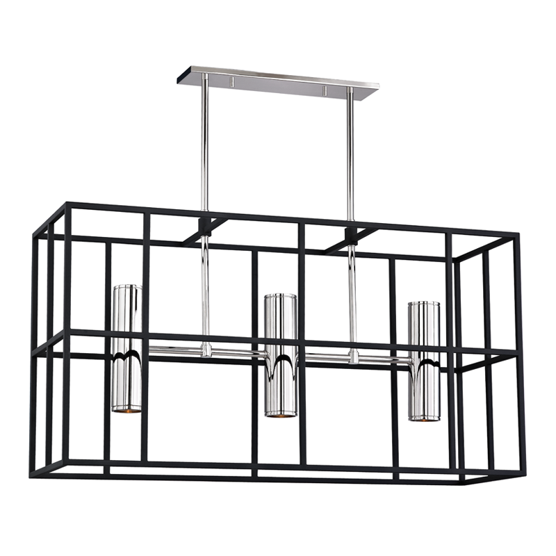 Hudson Valley 42" Island Light Black and Polished Nickel