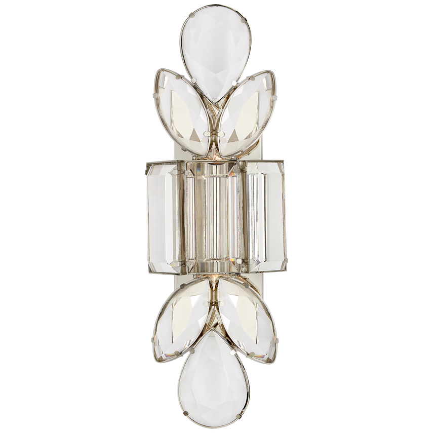 Visual Comfort & Co. Lloyd Large Jeweled Sconce Wall Sconces Visual Comfort & Co. Polished Nickel  