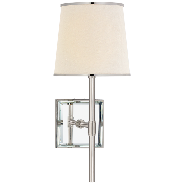 Visual Comfort & Co. Bradford Medium Sconce Wall Sconces Visual Comfort & Co. Polished Nickel and Mirror  