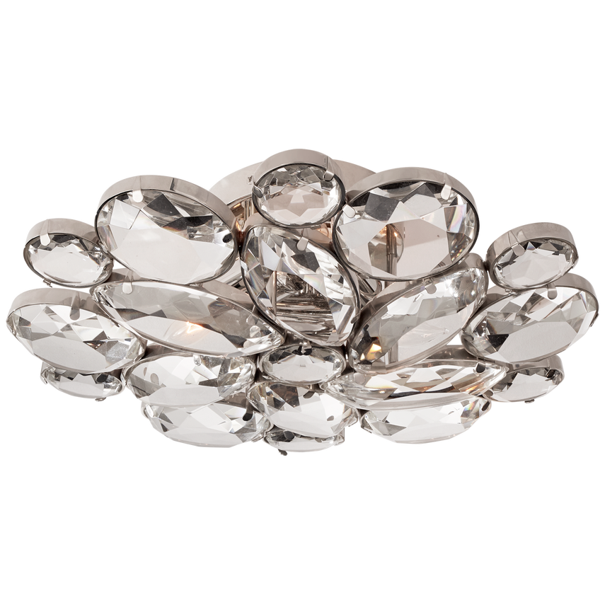 Visual Comfort & Co. Lloyd Medium Round Flush Mount Ceiling Flush Mounts Visual Comfort & Co. Polished Nickel  