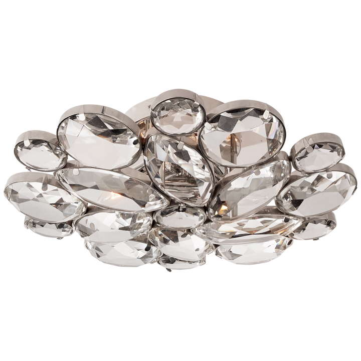 Visual Comfort & Co. Lloyd Medium Round Flush Mount Ceiling Flush Mounts Visual Comfort & Co. Polished Nickel  