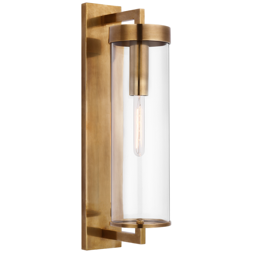 Visual Comfort & Co. Liaison Large Bracketed Wall Sconce Outdoor Flush Mounts Visual Comfort & Co. Antique-Burnished Brass  