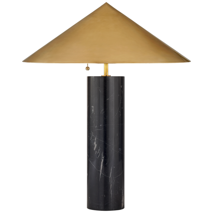 Visual Comfort & Co. Minimalist Medium Table Lamp Table Lamps Visual Comfort & Co. Black Marble  