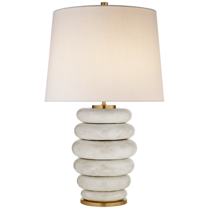 Visual Comfort & Co. Phoebe Stacked Table Lamp Table Lamps Visual Comfort & Co. Antiqued White Ceramic  