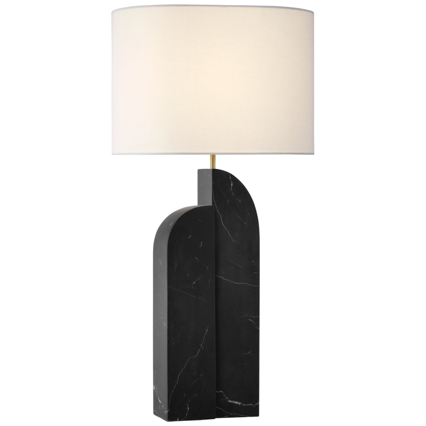 Visual Comfort & Co. Savoye Large Left Table Lamp Table Lamps Visual Comfort & Co. Black Marble  