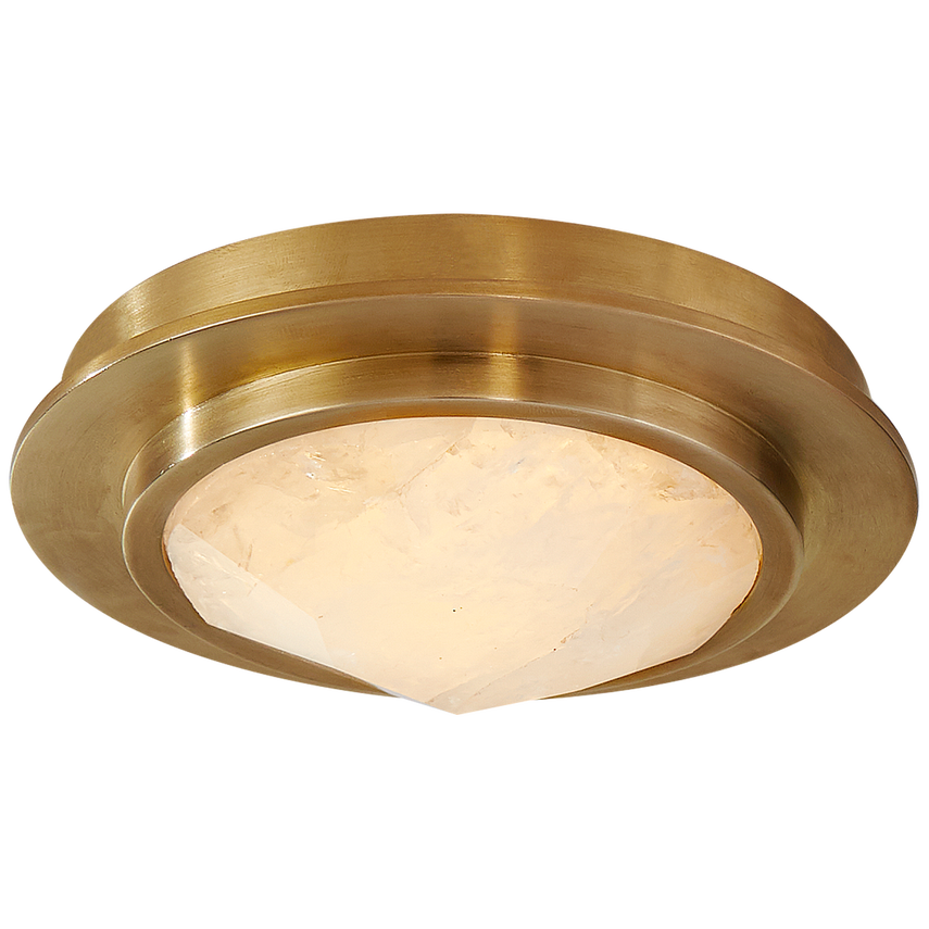 Visual Comfort & Co. Halcyon 5" Solitaire Bezel Flush Mount Ceiling Flush Mounts Visual Comfort & Co. Antique-Burnished Brass  