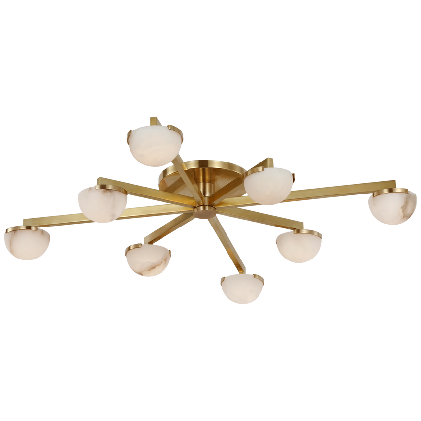 Visual Comfort & Co. Pedra Large Staggered Arm Flush Mount Ceiling Flush Mounts Visual Comfort & Co. Antique-Burnished Brass  