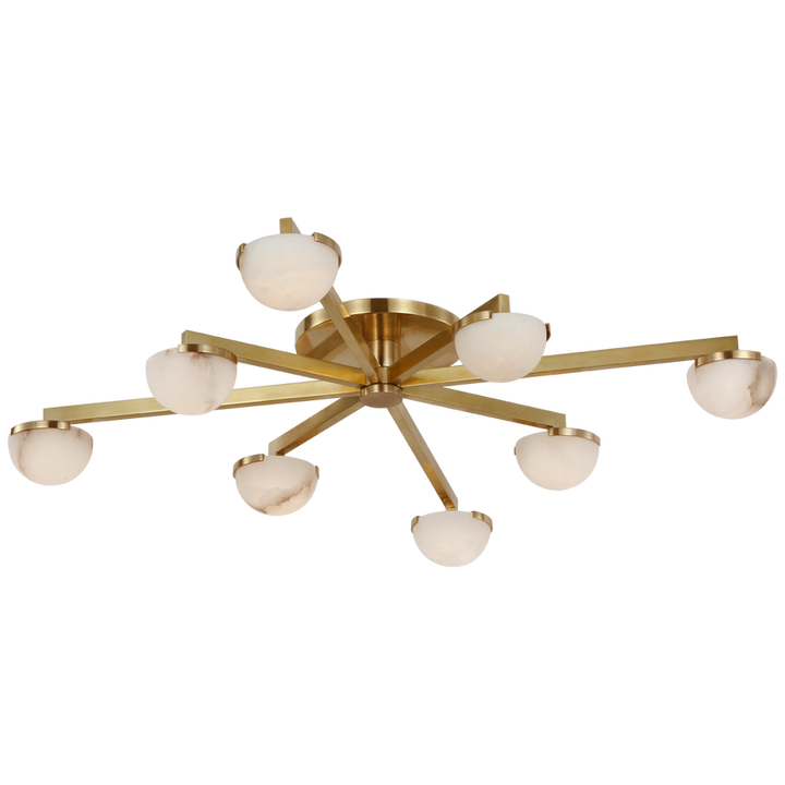 Visual Comfort & Co. Pedra Large Staggered Arm Flush Mount Ceiling Flush Mounts Visual Comfort & Co. Antique-Burnished Brass  