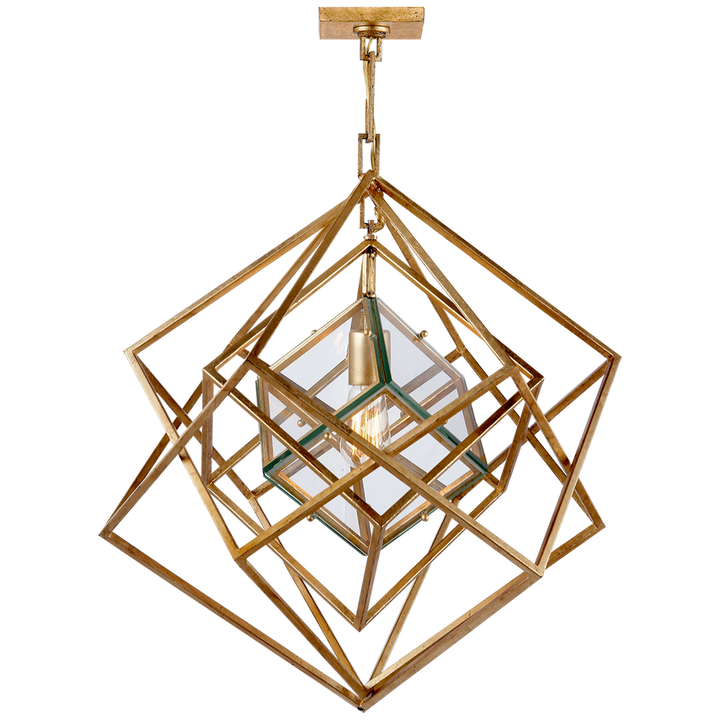 Visual Comfort & Co. Cubist Small Chandelier Chandeliers Visual Comfort & Co. Aged Iron  