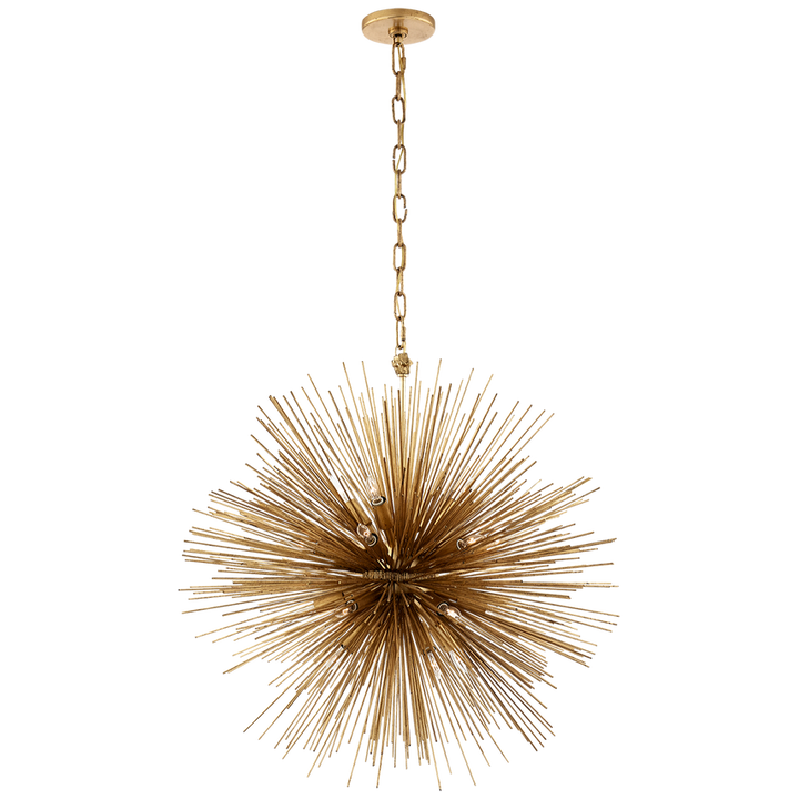 Visual Comfort & Co. Strada Medium Round Chandelier Chandeliers Visual Comfort & Co. Aged Iron  