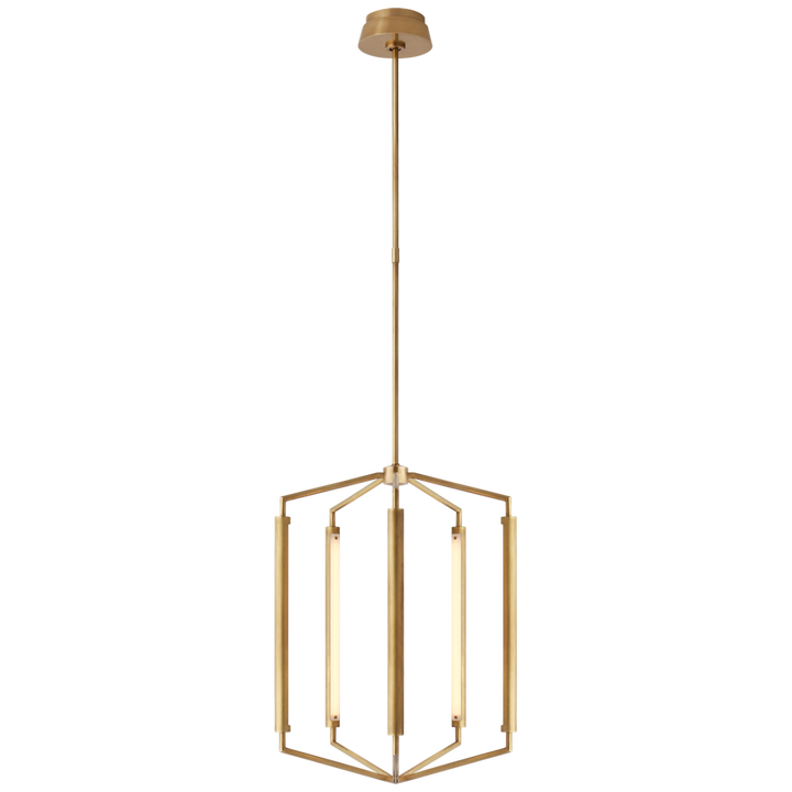 Visual Comfort & Co. Appareil Medium Lantern Pendants Visual Comfort & Co. Antique-Burnished Brass  