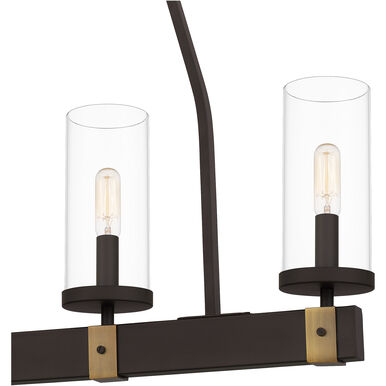 Quoizel Lisbon 5 Light 39.5 inch Old Bronze Island Light | Open Box