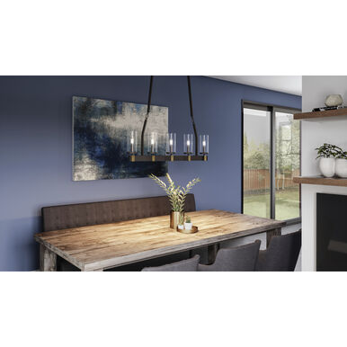 Quoizel Lisbon 5 Light 39.5 inch Old Bronze Island Light