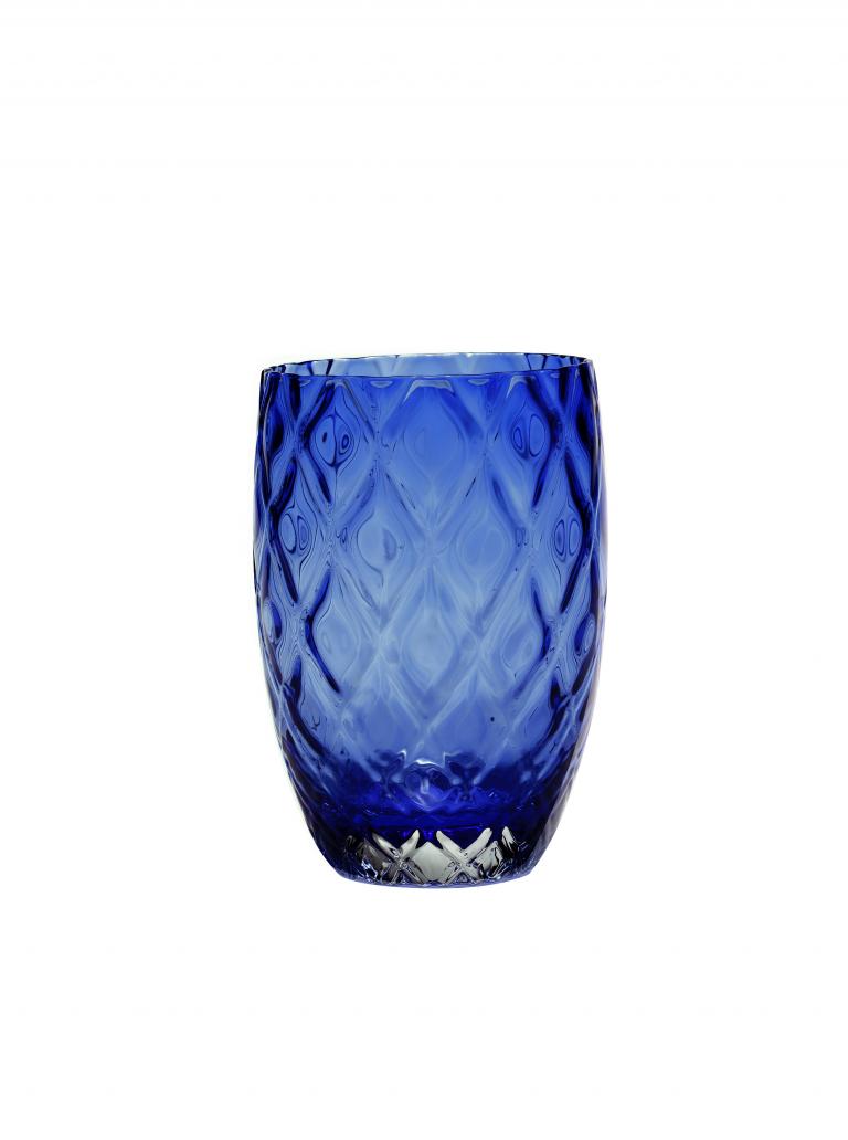 Zafferano America Losanghe Tumbler (Set of 6) Glassware Lighting Gallery Cobalt Blue  