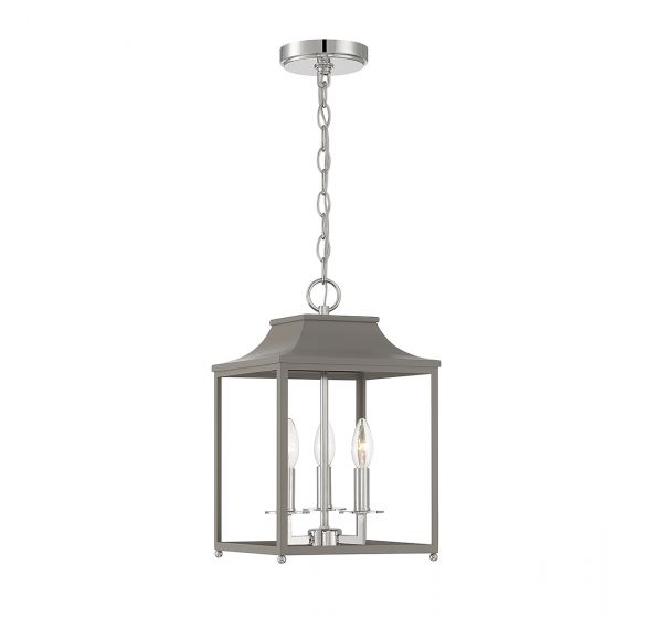 Meridian  Pendant Pendants Savoy House Gray with Polished Nickel 3 