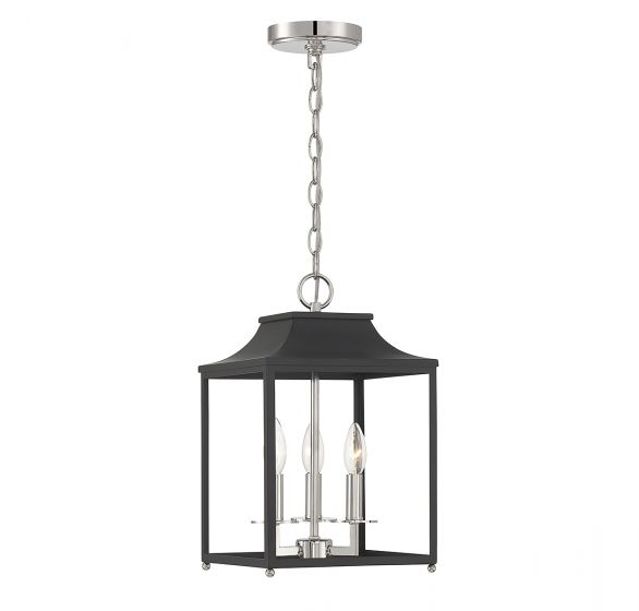 Meridian  Pendant Pendants Savoy House Matte Black with Polished Nickel 3 