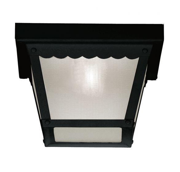 Savoy House Meridian  Outdoor | Flush Mount Outdoor l Flush Savoy House 8x8x6 Black Frosted