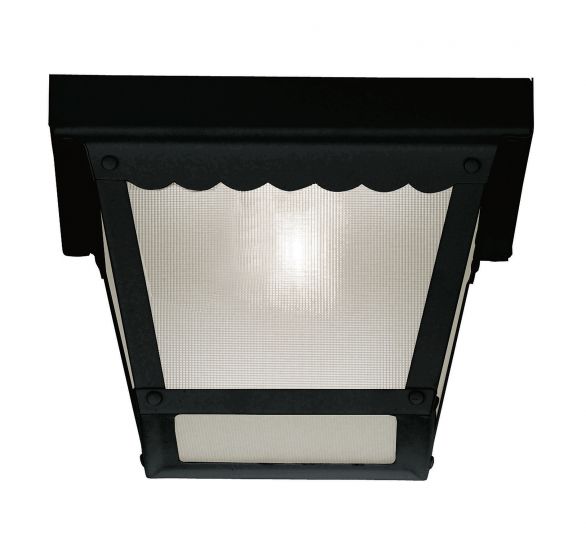 Savoy House Meridian  Outdoor | Flush Mount Outdoor Flush Mounts Savoy House 8x8x6 Black Frosted