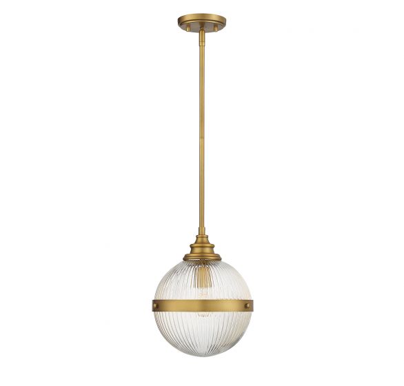 Meridian  Mini-Pendant Mini-Pendants Savoy House Natural Brass 1 