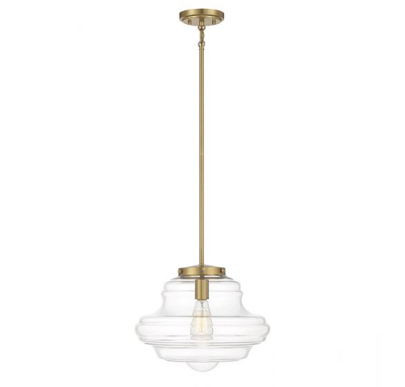 Savoy House Meridian  Pendant Pendants Savoy House 15x15x11.5 Brass Clear Glass