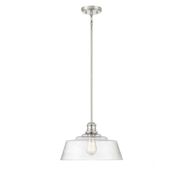 Savoy House Meridian  Pendant Pendants Savoy House 15x15x8 Chrome/Polished Nickel Vintage Glass