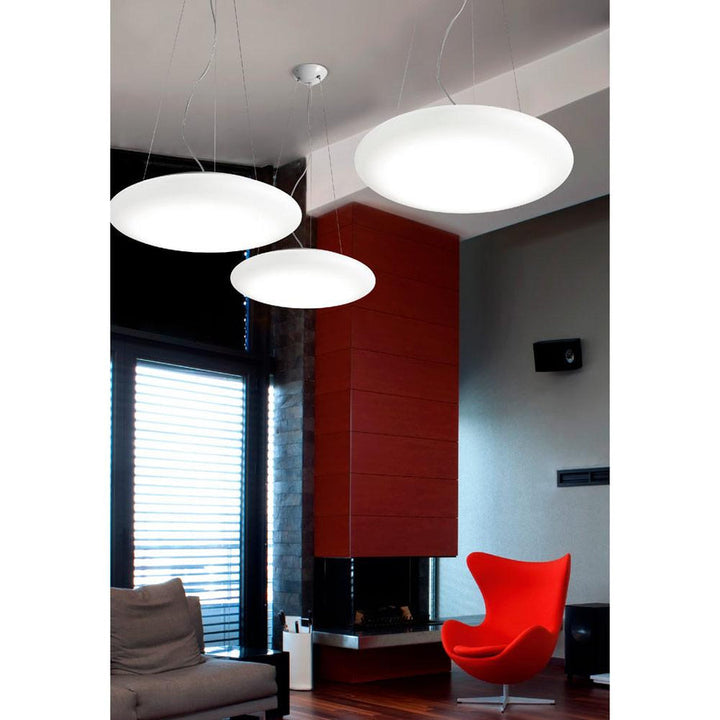 Zafferano America Mentos Pendant Light Pendants Zafferano America Small White Integral LED