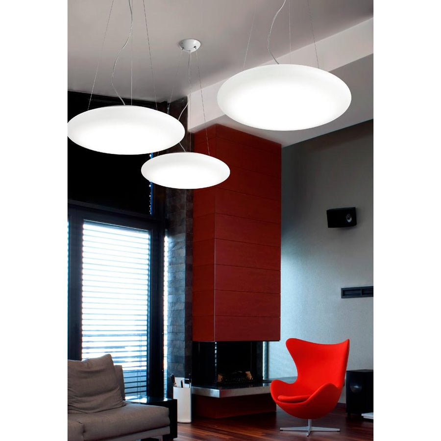 Zafferano America Mentos Pendant Light Pendants Zafferano America Medium White Integral LED