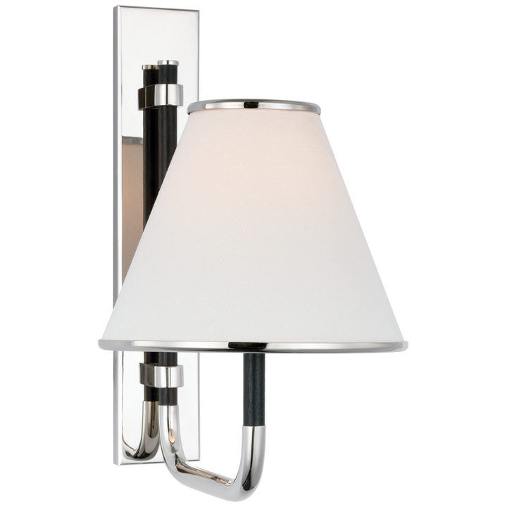 Visual Comfort & Co. Rigby Small Sconce Wall Sconces Visual Comfort & Co. Polished Nickel and Ebony  