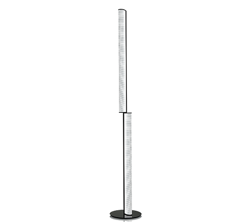 Slamp MODULA TWISTED FLOOR Floor Lamps Slamp BLACK CRYSTAL 3,9 x 3,9 x h 76,4 (base Ø12,5") 