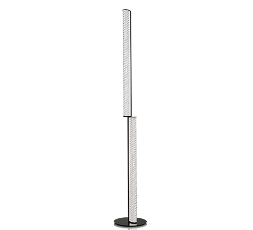 Slamp MODULA TWISTED FLOOR Floor Lamps Slamp BLACK PLISSE 3,9 x 3,9 x h 76,4 (base Ø12,5") 