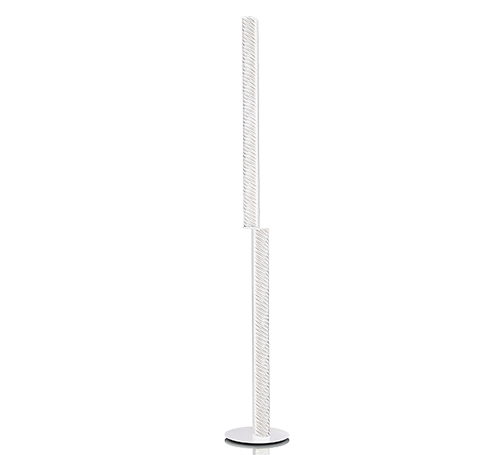 Slamp MODULA TWISTED FLOOR Floor Lamps Slamp LIGHT GREY PLISSE 3,9 x 3,9 x h 76,4 (base Ø12,5")