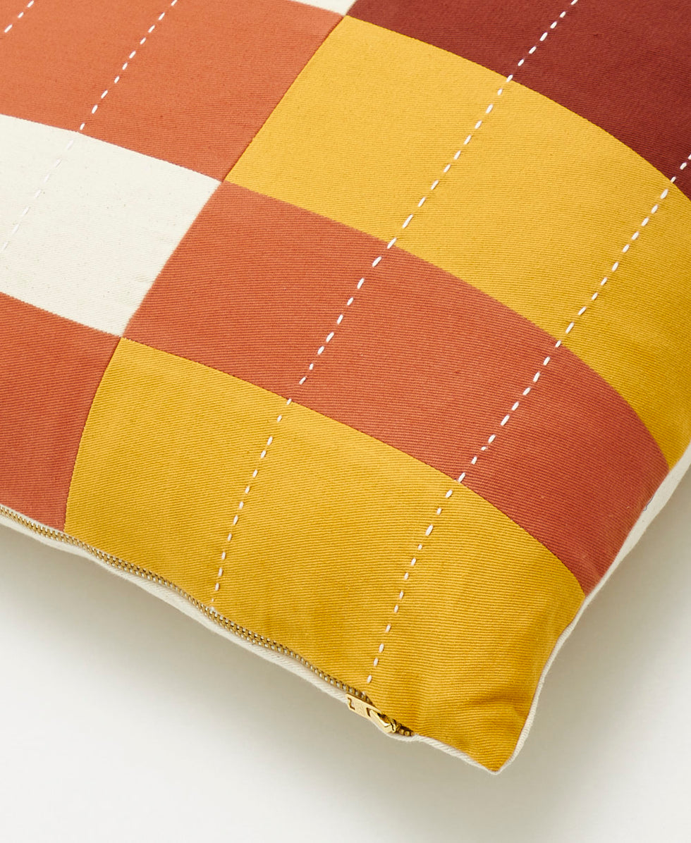 Anchal Multi-Check Throw Pillow PLTCC Bedding Anchal   