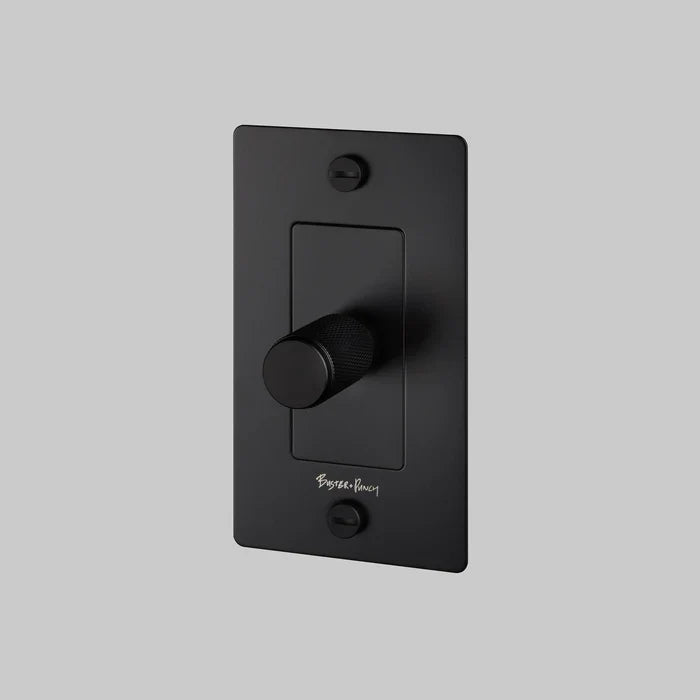 Buster + Punch 1 Gang Dimmer |LED | Cross Knurl | with logo
