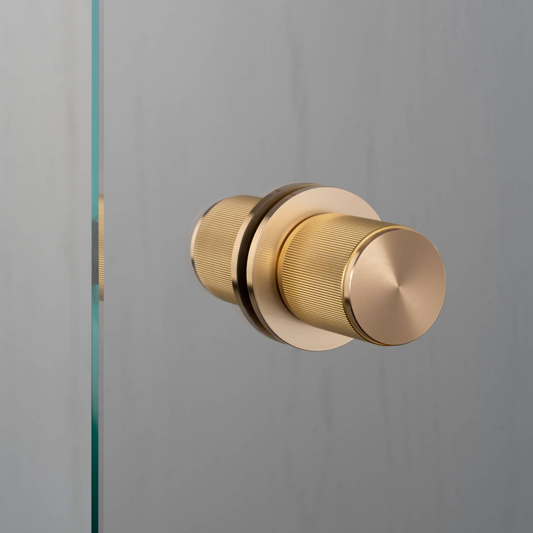 Buster + Punch Door Knob Set of 2, Linear Design, PASSAGE TYPE