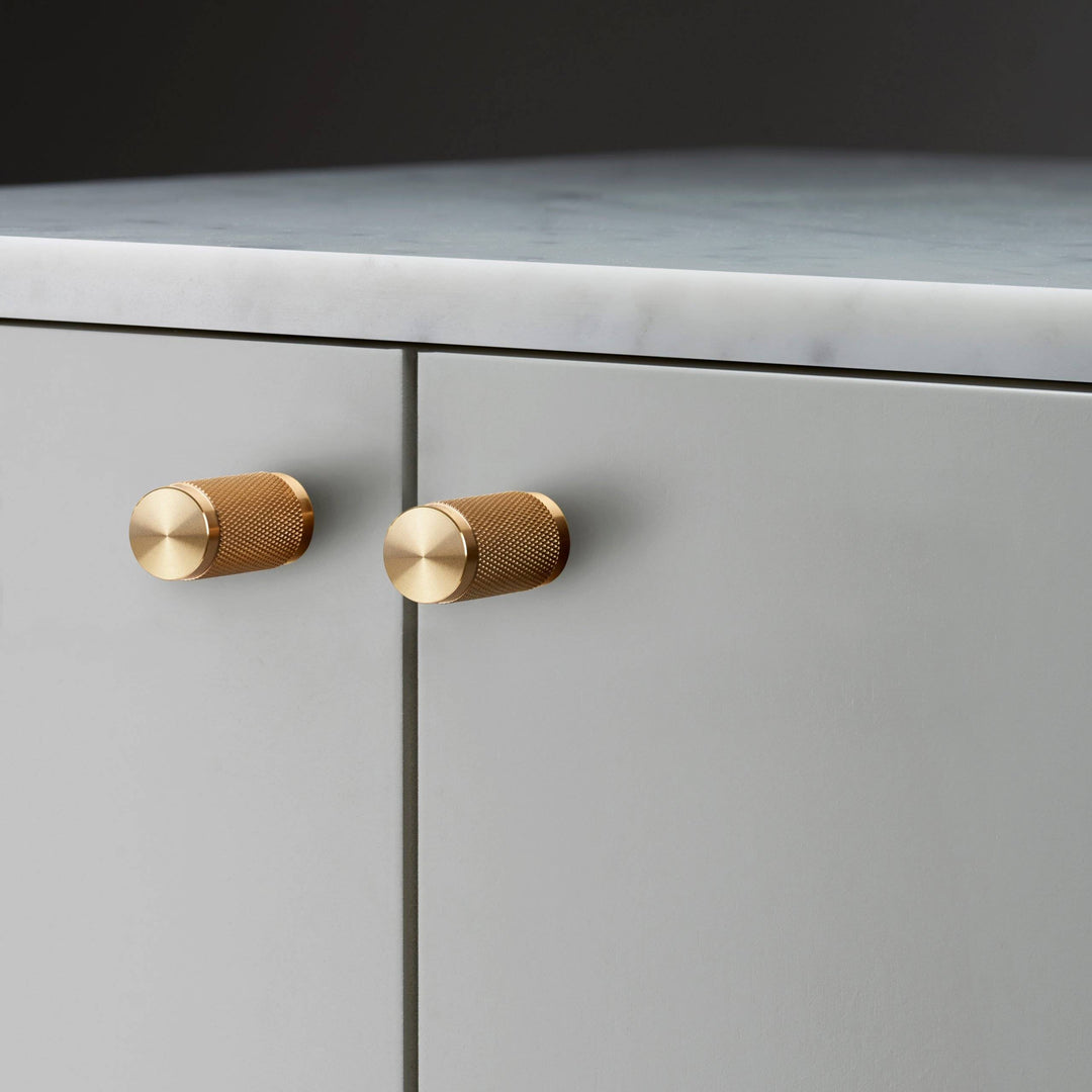 Buster + Punch Furniture Knob | Cross Knurl | Plate