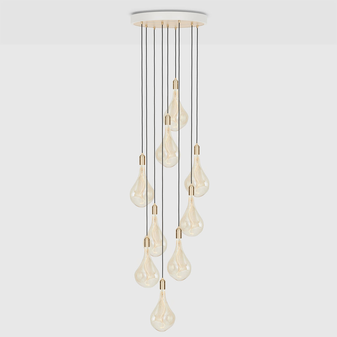 Tala Nine Pendant in Brass + Voronoi III