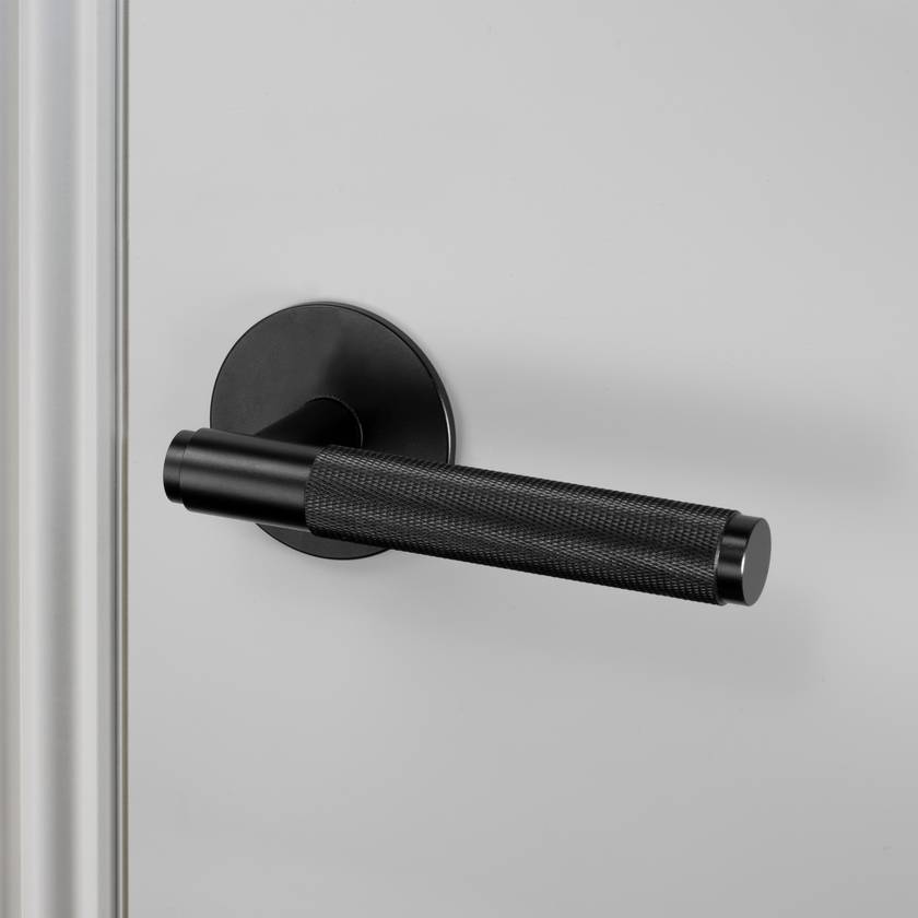 Buster + Punch Door Handle Set | Passage | Cross Knurl