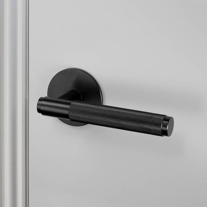 Buster + Punch Door Handle Set | Passage | Cross Knurl