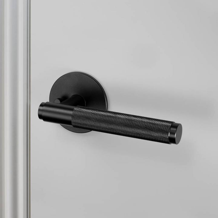 Buster + Punch Door Handle Set | Privacy | Cross Knurl
