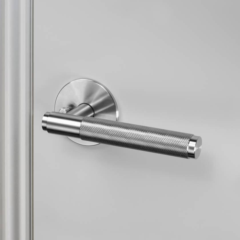 Buster + Punch Door Handle Set | Privacy | Cross Knurl