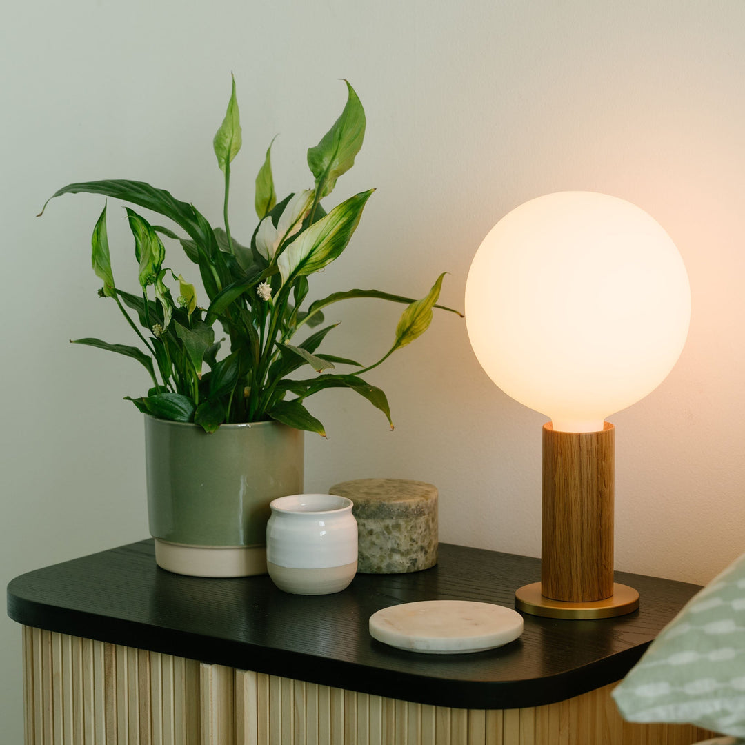 Tala Blackened Oak Knuckle Table Lamp - Model BLOAK-KT-01-US