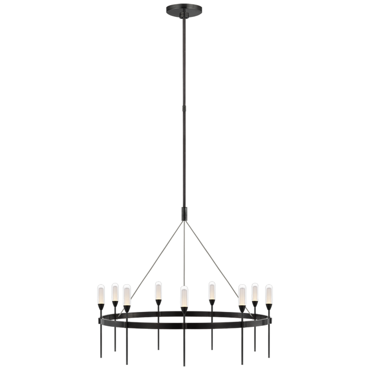 Visual Comfort & Co. Overture Medium Ring Chandelier Chandeliers Visual Comfort & Co. Bronze  