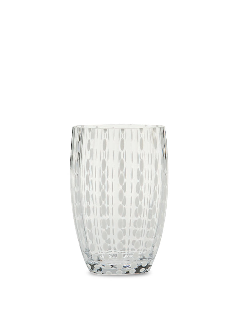 Zafferano America Perle Tumbler (Set of 2) Glassware Zafferano America Transparent  