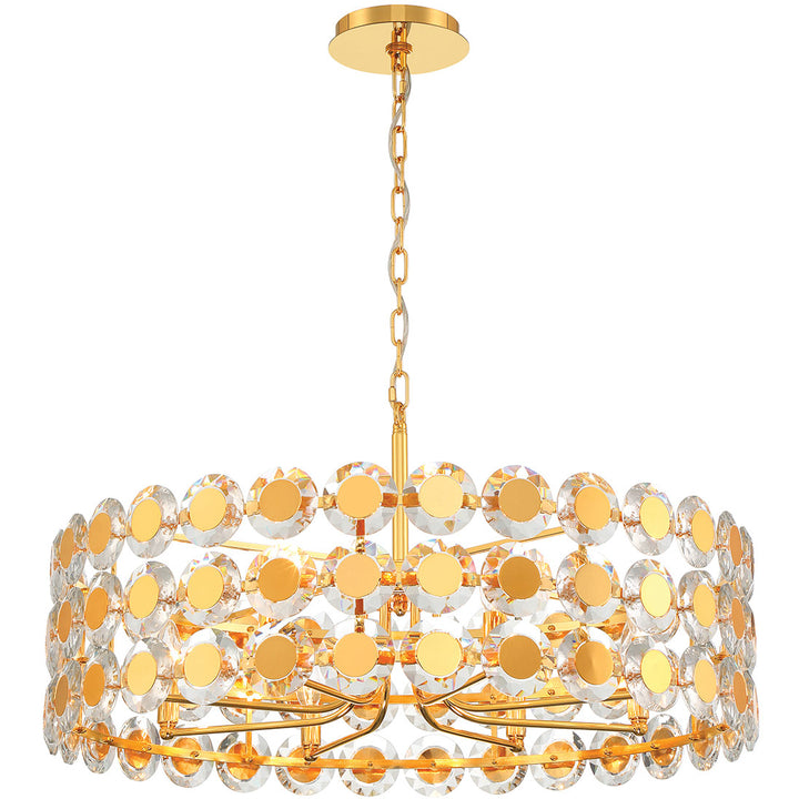 Perrene Drum 31.5" Chandelier By Eurofase