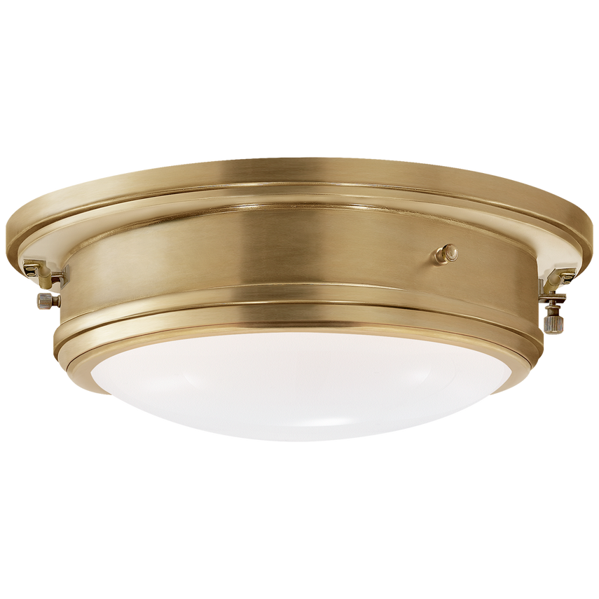 Visual Comfort & Co. Marine Porthole Medium Flush Mount Ceiling Flush Mounts Visual Comfort & Co. Natural Brass  