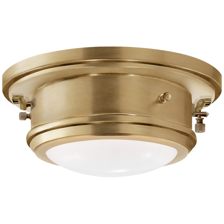 Visual Comfort & Co. Marine Porthole Small Flush Mount Ceiling Flush Mounts Visual Comfort & Co. Polished Nickel  