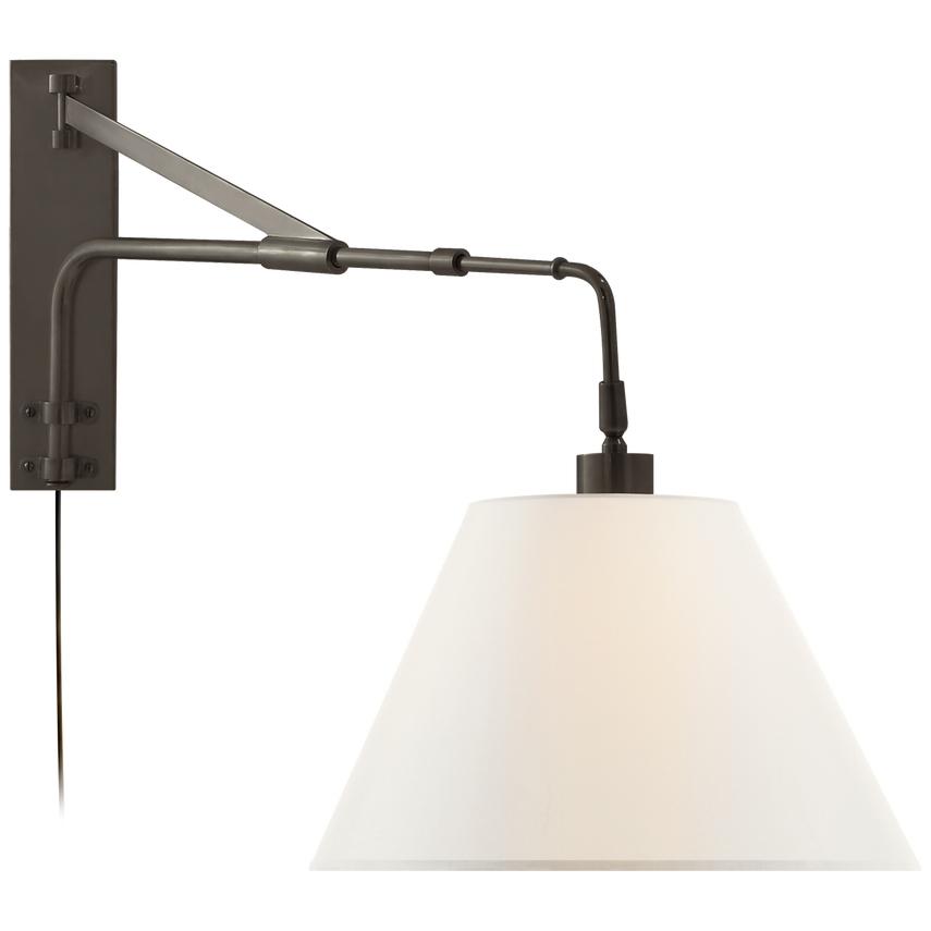 Visual Comfort & Co. Brompton Extension Swing Arm Wall Sconces Visual Comfort & Co. Natural Brass  