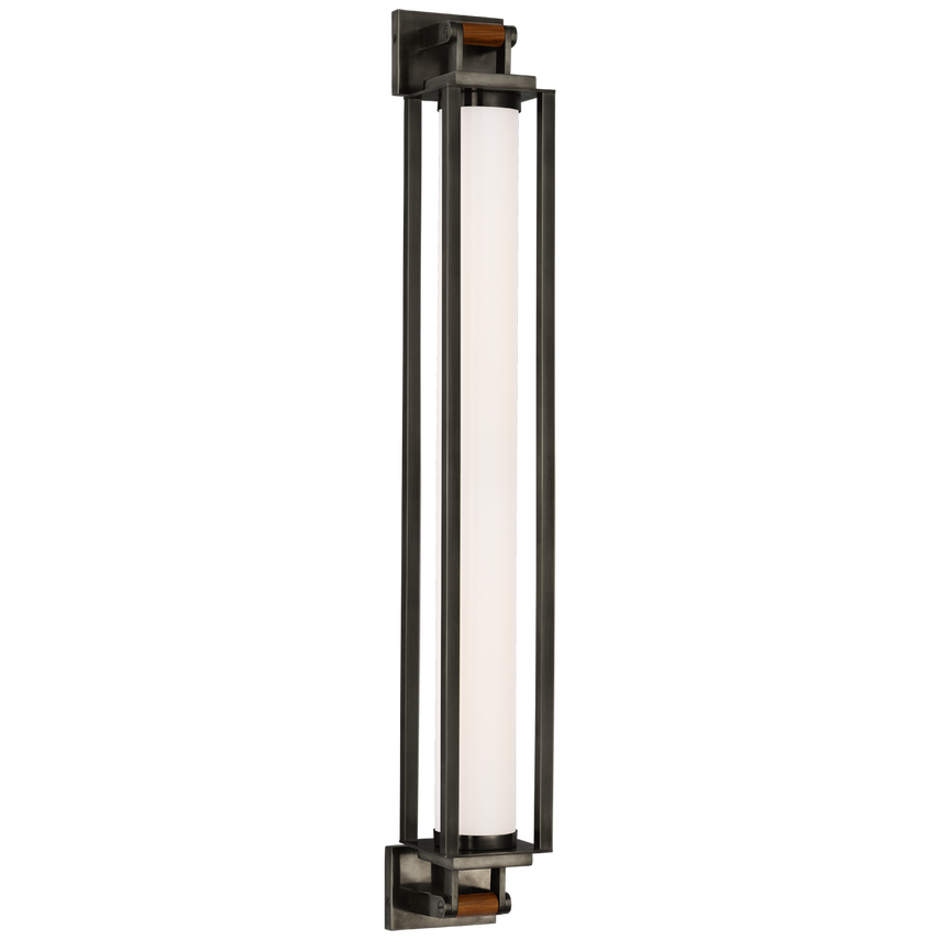 Visual Comfort & Co. Northport 32" Linear Sconce Wall Sconces Visual Comfort & Co. Bronze and Teak  