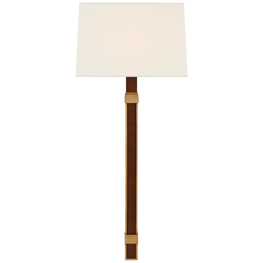 Visual Comfort & Co. Mitchell Tail Sconce Wall Sconces Visual Comfort & Co. Natural Brass and Natural Rift Oak  